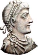 AUREO A) Busto diademado y vestido de emperador a derecha.