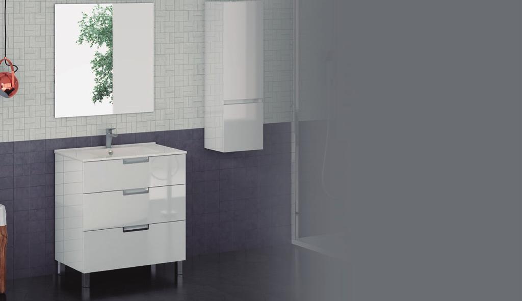 00670 Conjunto 70 cm Blanco (Precio mueble + lavabo) Disponible en más colores y modelos Noa Ref.