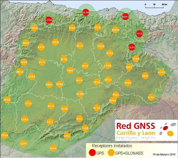 Arquitectura- Red de estaciones GNSS Número de estaciones