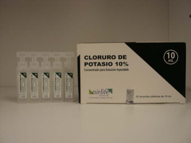 Cloruro de potasio 10% APORTES UTILIZADO EN HPM KCl 10% PM 74 g/mol 1 ml de KCl 10 %