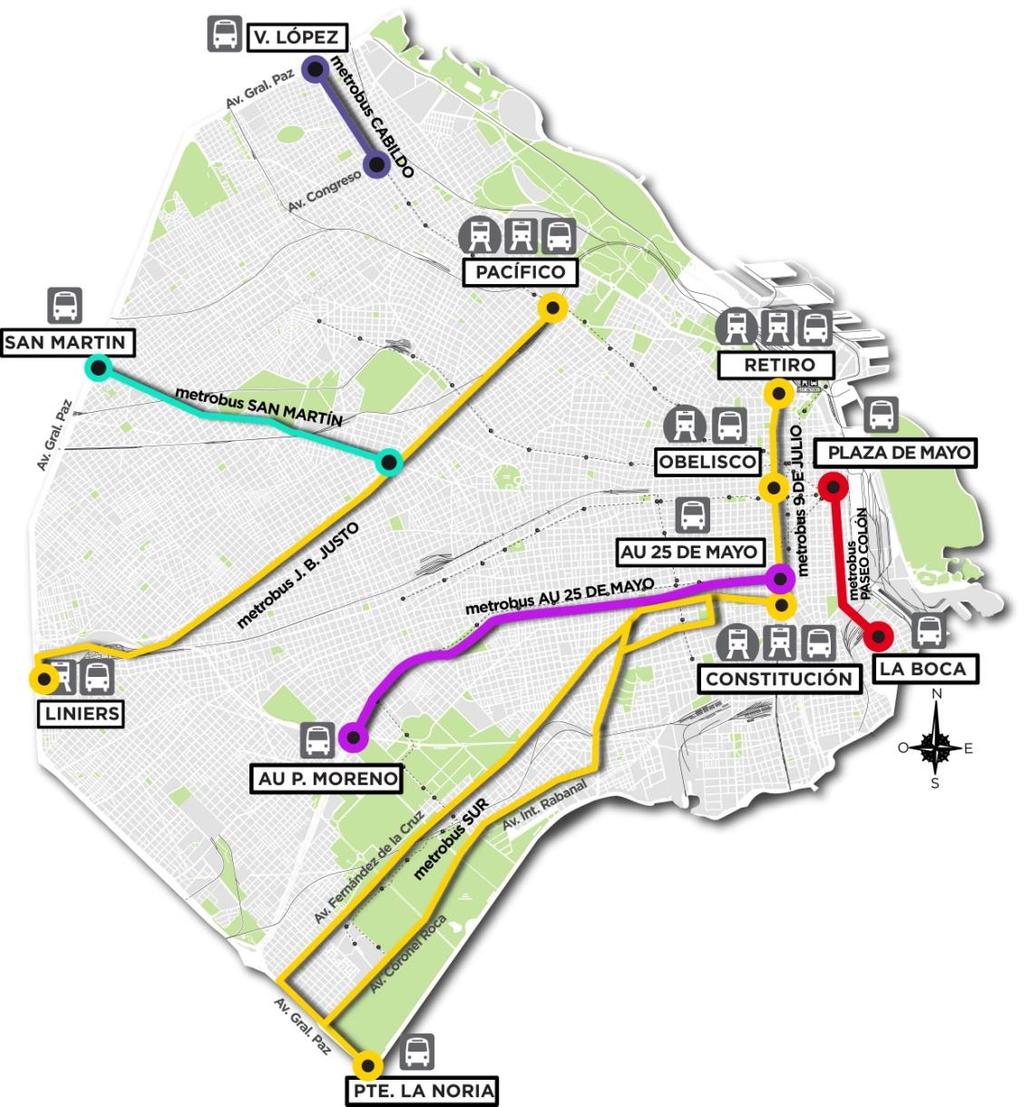 5.c Los futuros corredores de Metrobus 56 KM de extensión al 2015 4 nuevos