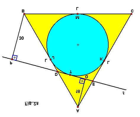 7 Problema : Sea el triángulo equilátero ABC, de lado L.