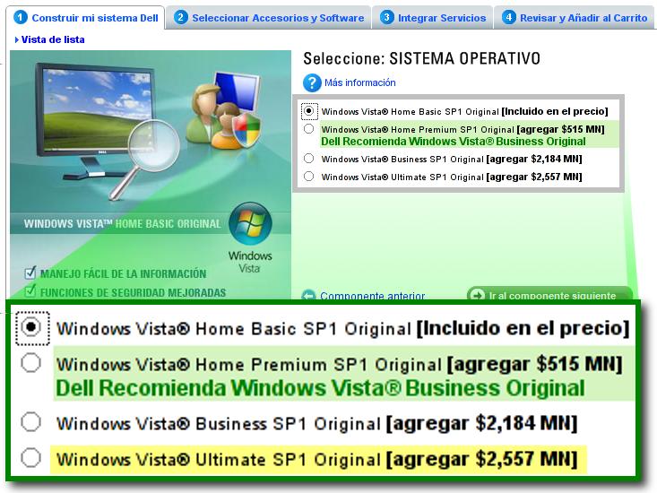 Cada versión del Windows Vista es distinta Guillermo Valdés