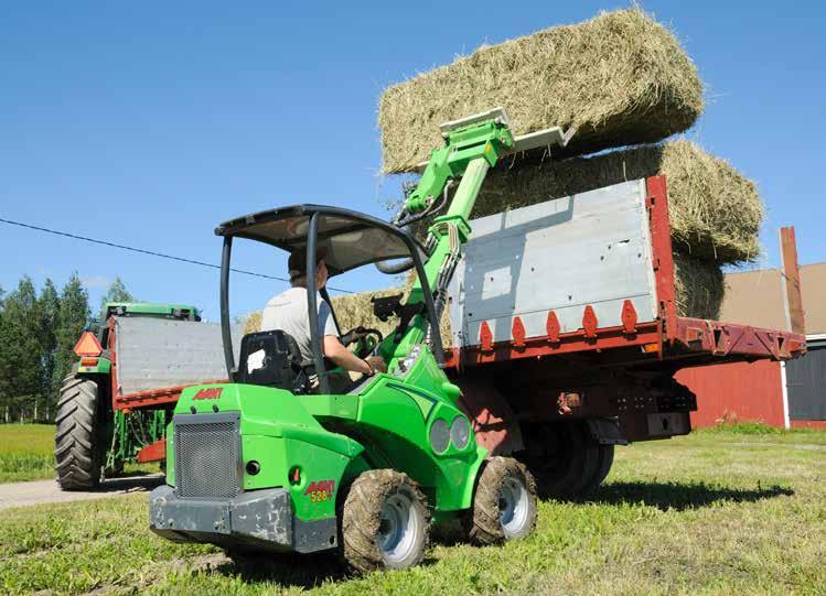 En granjas, la AVANT proporciona habilidad y potencia AVANT serie 500 la máquina eficiente para granjas En una granja se requiere versatilidad en las máquinas con