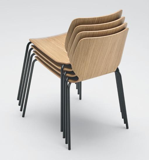 en NIM chairs are sturdy and can be easily stacked, making them ideal for communal use spaces in a variety of settings.