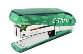 MODELO CLASICO MODELO C-Thru TRANSPARENTE Mini engrapadora de plástico con componentes de