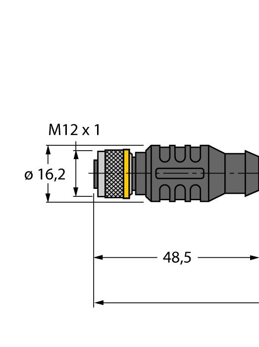 5T-2/TXL 6626373 Cable de conexión, conector hembra M12, recto, 3 polos, blindado, longitud de cable: 2m, material de la funda: PUR,
