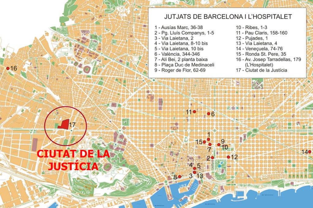 Antecedentes En 2003 se aprueba el Plan Especial de la Ciudad Judicial para agrupar en un solo espacio gran parte de las dependencias judiciales dispersas por Barcelona y Hospitalet de