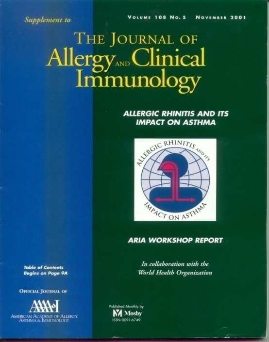 SUPPLEMENT Number 44 Volume 53 WHO Position Paper Allergen immunotherapy: therapeutic vaccines for allergic diseases Guest Editors J. Bousquet (France) R.F. Lockey (USA) H.-J.