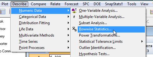 Numeric Data / Rowwise