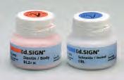 sign Margin 20 g; Colores: BL1, BL4* IPS d.sign Deep Dentin 20 g; Colores: BL1, BL4* IPS d.sign Add-On, 20 g; Color: BL IPS d.