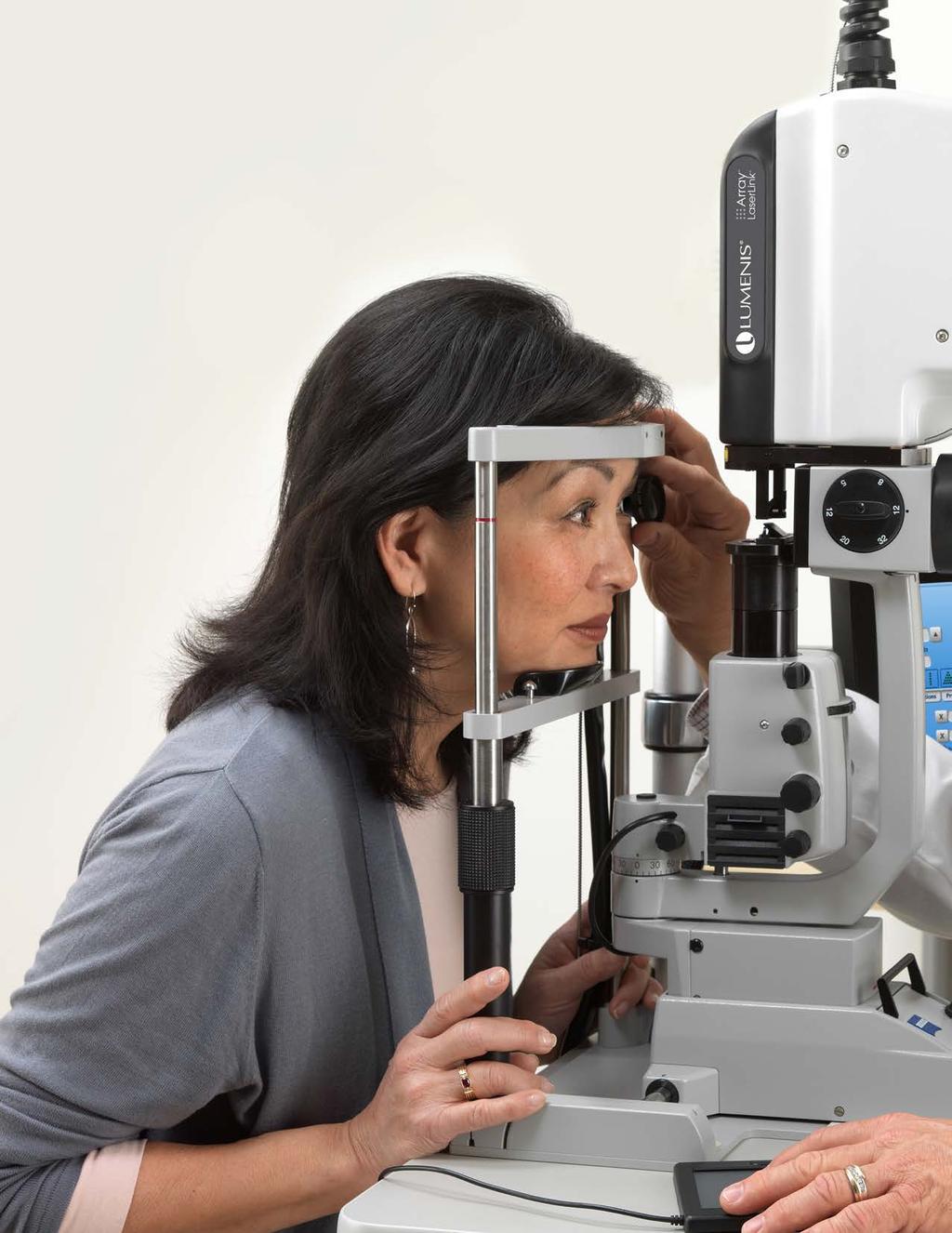 Array LaserLink Eyes Forward Control Mantiene el objetivo a la Vista Enfocandose en el paciente Eyes Forward Control Proporciona la habilidad de controlar y verificar los parámetros de tratamiento