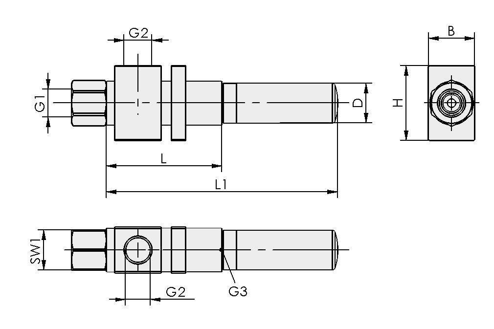 Basic Ejectors Design Data SEG 05 to 30 SDA SEG 05 to 30 Dimensions in mm B D G1 G2 G3 H L L1 SW1 SEG 05 HS-S 10 7.0 M5-F M5-F M5-F 20 32-8 SEG 05 HS-S SDA 10 9.