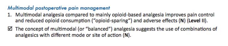 THE BEST: ANALGESIA MULTIMODAL Medicamentos ahorradores de opioides:
