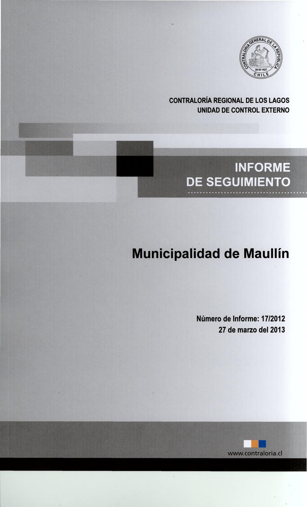 Municipalidad de Maullín Número de Informe: