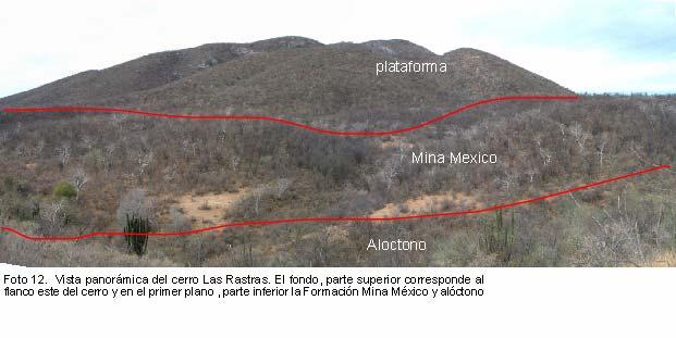 En este trabajo de tesis se efectuaron dos secciones, iniciando en la base de la ladera oeste del Cerro Las Rastras y en dirección hacia la falda este.