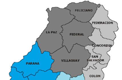 Zona Este: comprende los departamentos de Federación, Concordia, San Salvador y Colón.