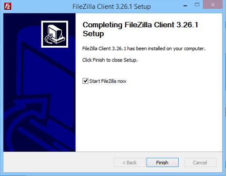 MÓDULO 1: Descarga e instalación del FileZilla Paso 17: Enhorabuena, ahora ha instalado correctamente el cliente FileZilla y ahora puede pasar a Utilizarlo!