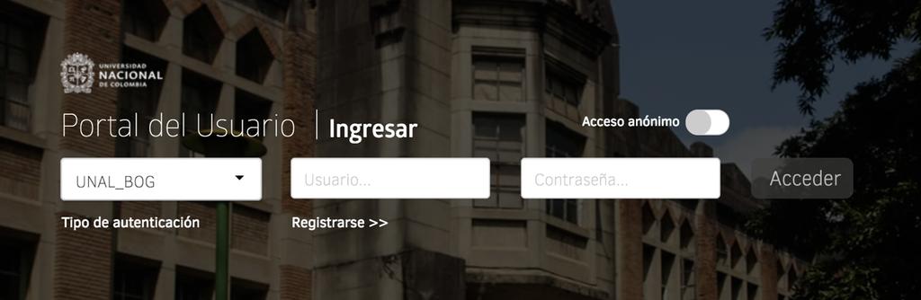 INGRESO AL SISTEMA En el Sistema de Quejas y Reclamos de la Universidad Nacional de Colombia, los usuarios prodrán registrar sus peticiones.