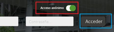 Usuarios Anónimos: Hacer clic sobre la opción Acceso anónimo, y después clic en el botón Acceder.