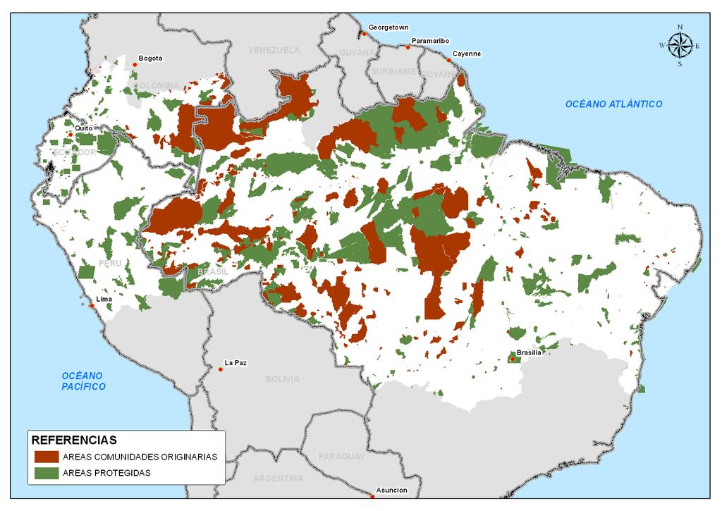 Antecedentes Ambientales Áreas protegidas y Áreas de Comunidades Originarias en el EID del