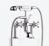 360* Tub mixer on risers, with hand shower set Gruppo vasca due fori con tubi verticali Batería de bañera a dos orificios con tubos verticales 25.603.360 + 12.550.