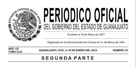Antecedentes en el ámbito Estatal El 6 de septiembre de 2016, se publicaron en el Periódico Oficial del Gobierno del Estado de Guanajuato, las reformas y