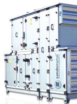 4. Climatizadores NOVEDADES Los climatizadores TECNA SANDOMETAL están fabricados con una construcción modular de aproximadamente 300 mm., en un total de 126 modelos y caudales de hasta 150.000 m 3 /h.