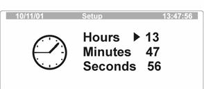 03 Hora Mediante las teclas flecha ( ) seleccionar 03 Formato de la hora Apretar tecla 29.12.04 P3 01 02 03 04 05 Date format Time format Time Date Setup 0 DA/MO/YR 1 24 Std.