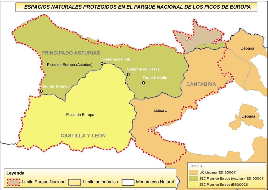 Plan Rector de Uso y Gestión (PRUG) El territorio declarado como Parque Nacional de los Picos de Europa A qué territorio afecta?