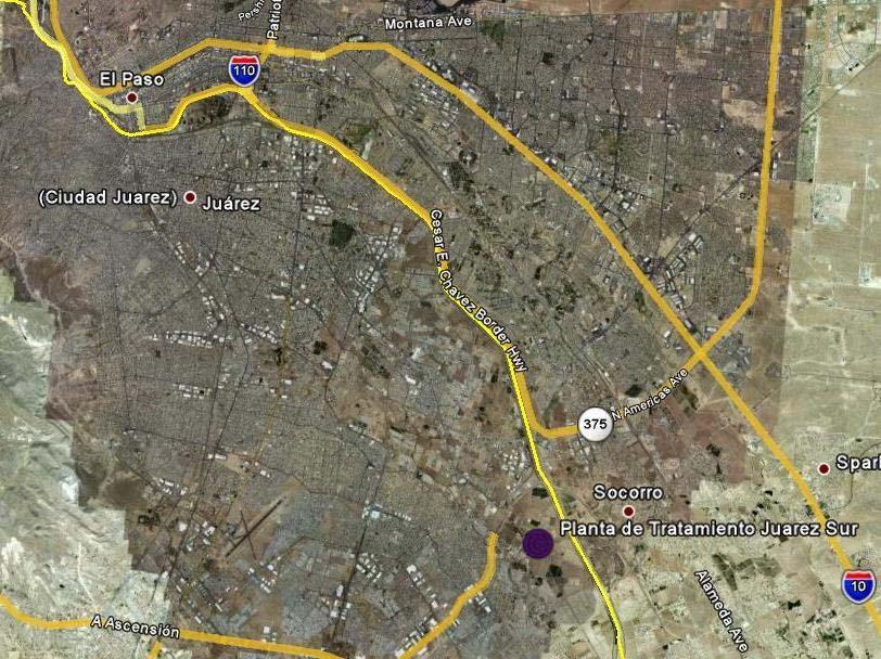 Plano del proyecto: Figura 2. Localización de la Planta Juárez Sur 1.