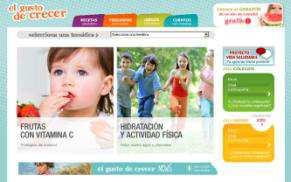 Proyecto Educativo Vida Saludable COMUNICACIÓN CON LAS FAMILIAS ARAMARK ha desarrollado una página web www.elgustodecrecer.