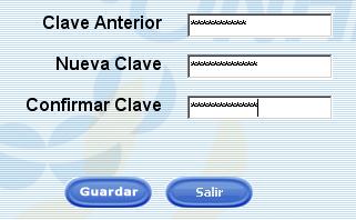 8 Elementos de la página Clave Anterior Nueva Clave Confirmar Clave Permite ingresar la clave de identificación para el acceso al Sistema.