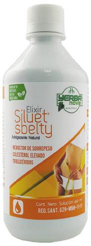 Los componentes de Elixir Siluet Sbelty son el té verde y la centella asiática conocidos por su propiedad de quemador de grasa; la cola de caballo, el taraxaco, la alcachofa, la ortiga y el naranjo