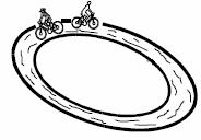 11. Dos ciclistas que se mueven sobre una pista circular parten desde el mismo punto pero en sentidos opuestos (ver figura 12). La rapidez de uno es de π m/s, mientras que la del otro es de 2π m/s.