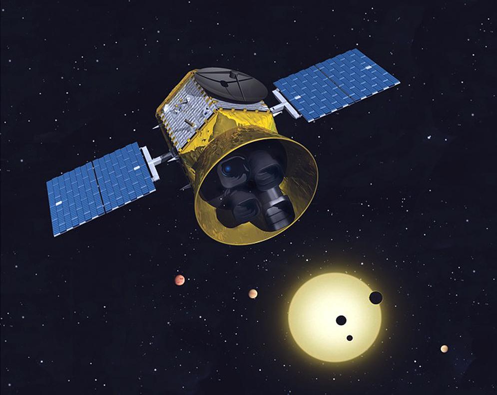 TESS preparado para reemplazar al veterano cazador de planetas Kepler Imagen artística de la misión TESS. MIT brillantes cercanas al Sol para buscar exoplanetas en tránsito.