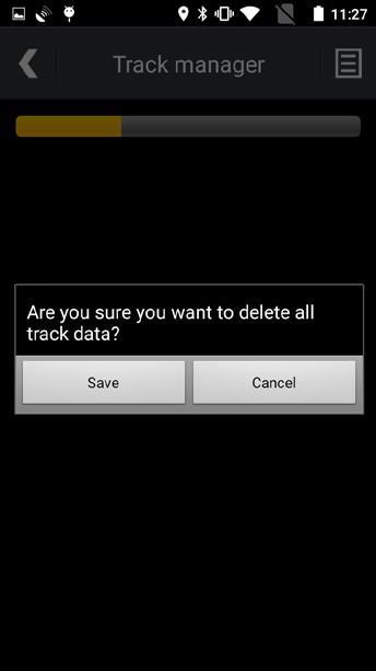 O borrar el registro actual Delete current o todos los tracks