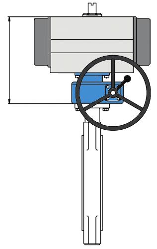 Actuadores Rotork: calidad contrastada Volante desembragable compacto El dispositivo de accionamiento manual va integrado en el tapón del extremo del actuador y puede montarse en todas las unidades