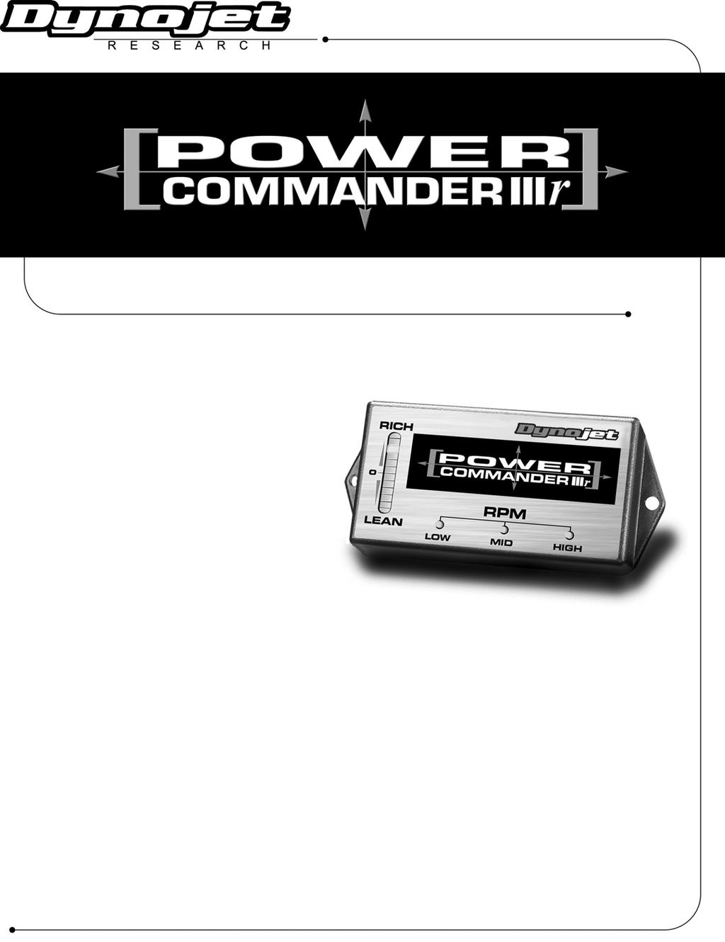 1999-2001 Harley Davidson EFI Twin Cam 88 (Sólo modelos USA) Lista de Componentes 1 Power Commander 1 CD-ROM 1 Manual de instrucciones 3 Bandas de sujeción 2 Adhesivos Power Commander 2 Adhesivos