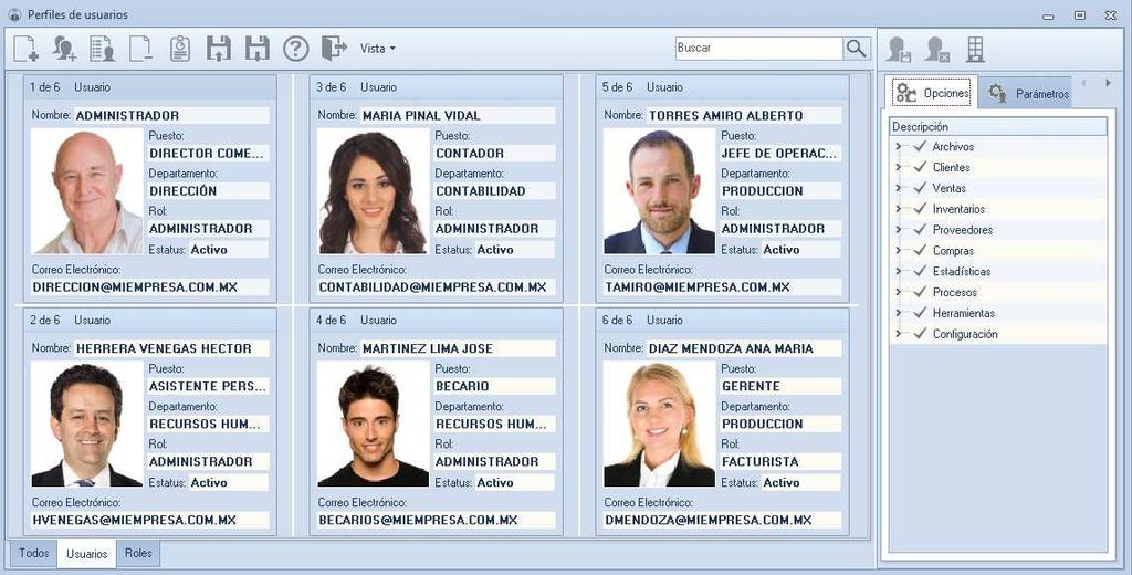 Nueva imagen en perfiles de usuarios, donde la consulta cuenta con diferentes vistas y un