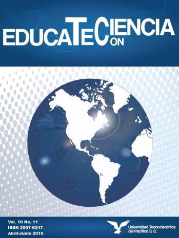 Revista EDUCATECONCIENCIA. Volumen 10, No. 11. ISSN: 2007-6347 Abril - Junio 2016 Tepic, Nayarit. México Pp.