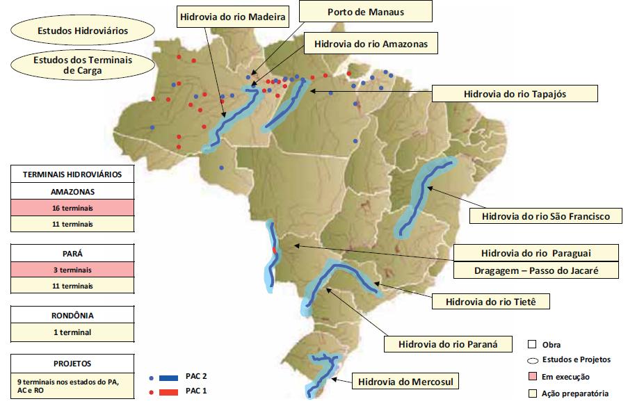 El mapa de las oportunidades en Brasil Canales navegables