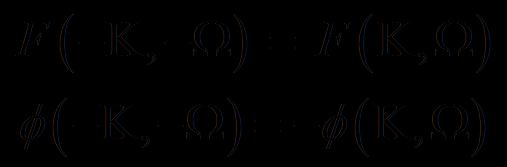 variables tiene las siguientes propiedades de simetría: Es decir que para una señal real f x, t la