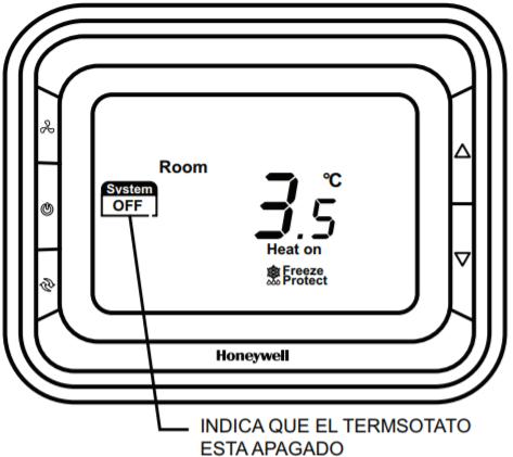 temperatura adquirida es menor a 6ºC, el termostato iniciará el modo de calefacción hasta que la temperatura alcance los 8ºC o hasta que se encienda el termostato.