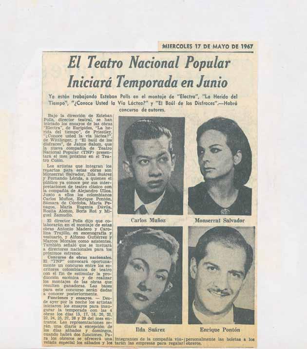 Document 21: «El Teatro Nacional Popular iniciará
