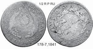 202-3, 1842, P UM. Dos pesos oro.