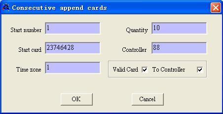 Después de agregar la primer tarjeta, el sistema continúa para agregar la siguiente tarjeta, si desea, hacer el paso 1, de nuevo click en Cancel para salir.