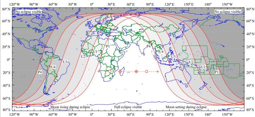 Geocéntrica en RA: 27 de Julio Hora 20:23:40 Magnitud Umbral del Eclipse: 1.