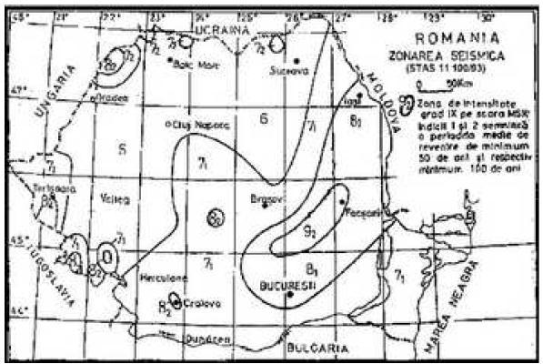 66 Figura 8: Zonarea seismica a Romaniei 4.