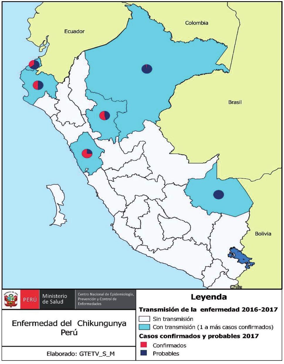 Boletín Epidemiológico del Perú SE 36-2017 (del 03 al 09 de septiembre) Para el año 2017, a pesar de la tendencia descendente en número de casos, la enfermedad se está diseminando en un mayor número
